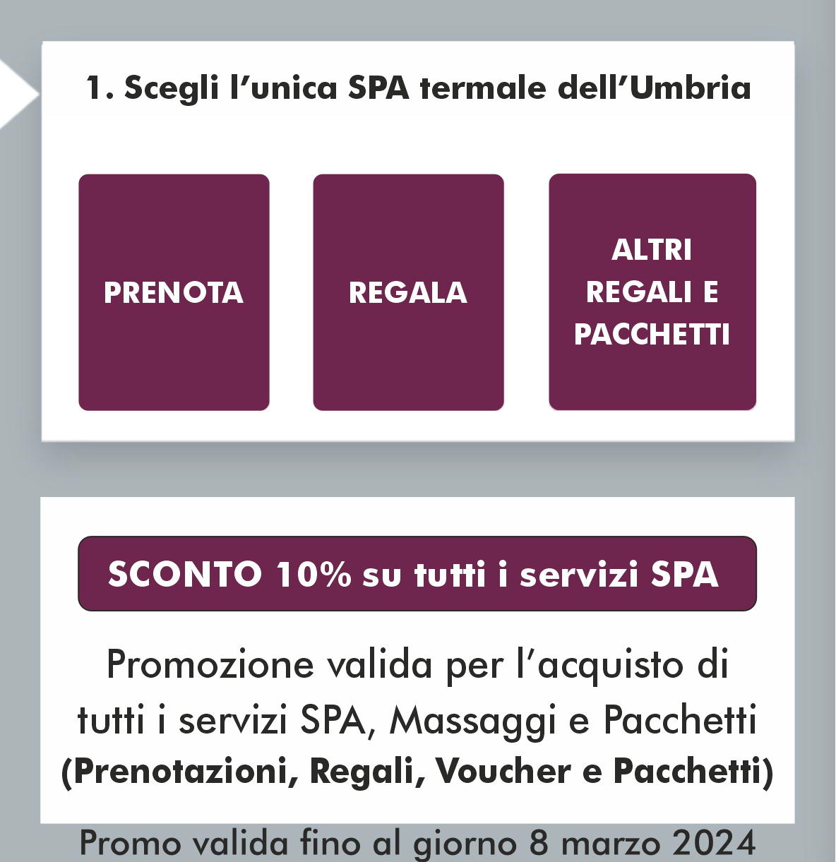 Pacchetti Regalo - SPA Termale della Valnerina - UMBRIA